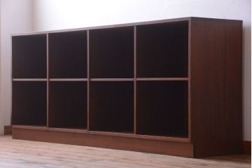 アンティーク家具　和製アンティーク　特大サイズ!古い木の重厚なアンティークマス目棚