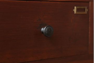 アンティーク家具　アンティーク　ネームプレート付き!古い木製の17杯ドロワー(引き出し)