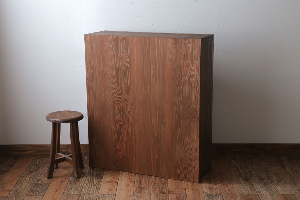 アンティーク家具　アンティーク　ネームプレート付き!古い木製の17杯ドロワー(引き出し)