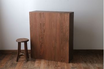 アンティーク家具　アンティーク　ネームプレート付き!古い木製の17杯ドロワー(引き出し)