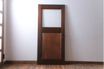 和製アンティーク　ダイヤガラス入り!レトロな木製ドア