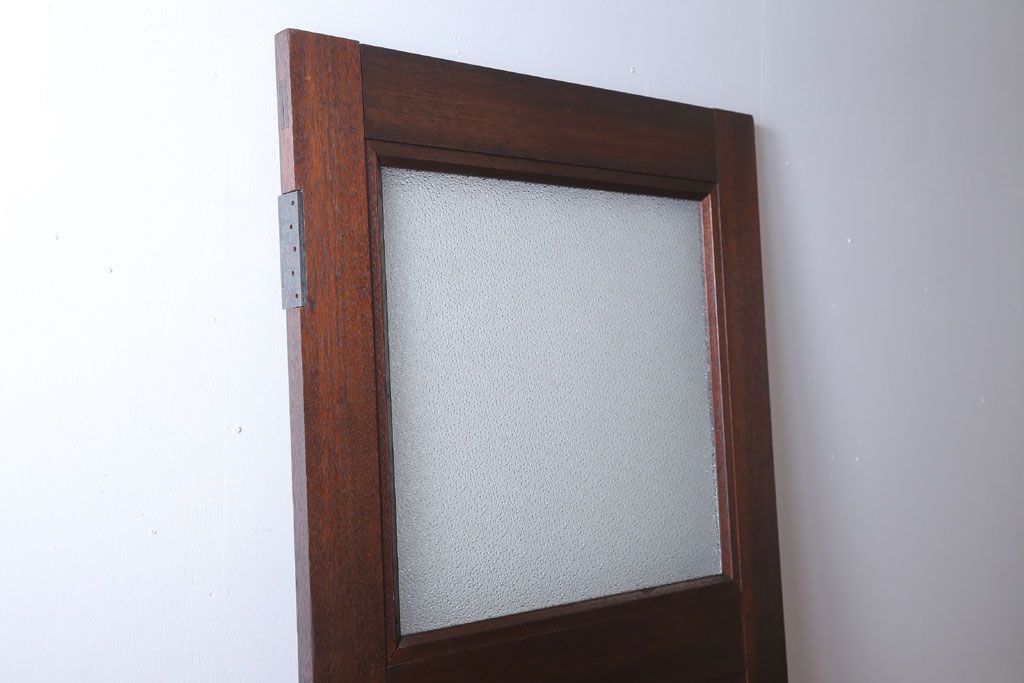 和製アンティーク　ダイヤガラス入り!レトロな木製ドア