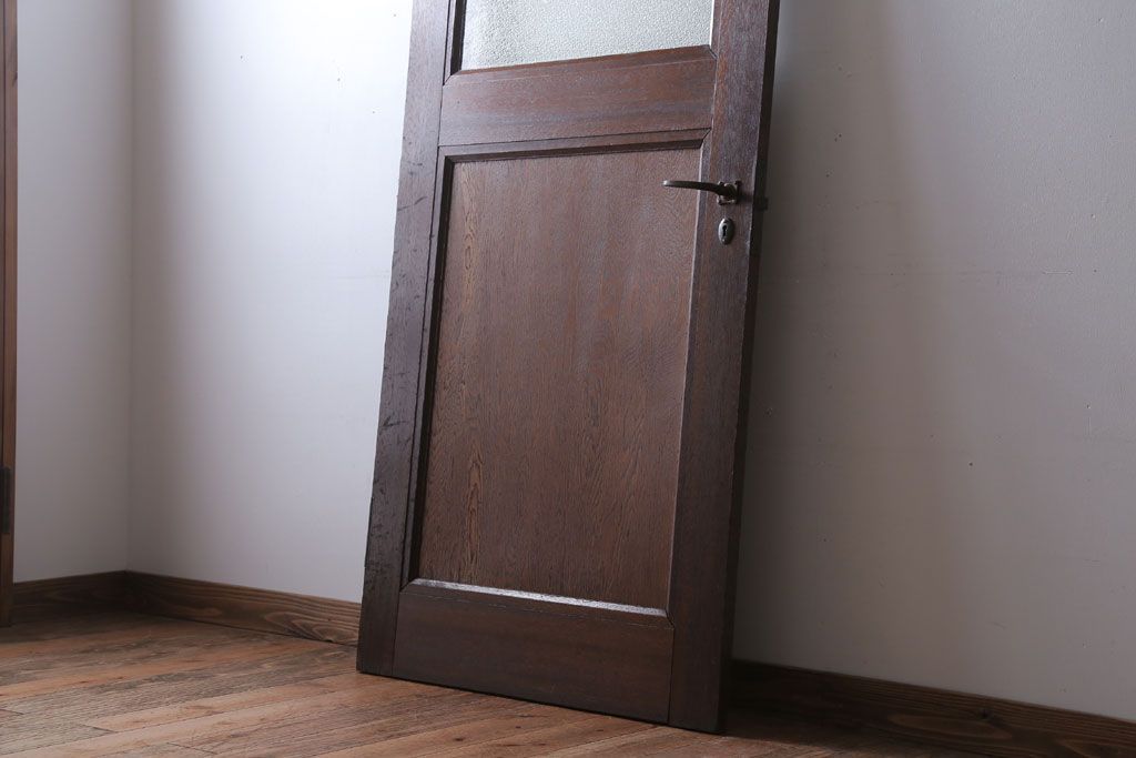 和製アンティーク　ダイヤガラス入り!レトロな木製ドア