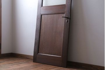 和製アンティーク　ダイヤガラス入り!レトロな木製ドア