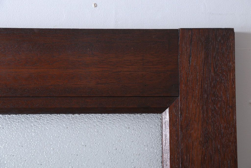 和製アンティーク　ダイヤガラス入り!レトロな木製ドア