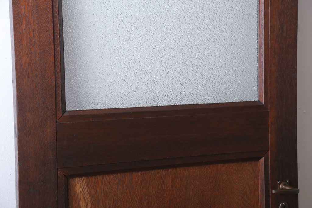 和製アンティーク　ダイヤガラス入り!レトロな木製ドア