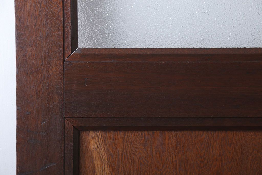 和製アンティーク　ダイヤガラス入り!レトロな木製ドア