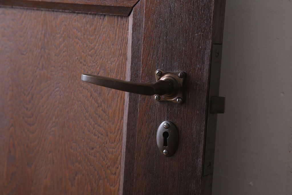 和製アンティーク　ダイヤガラス入り!レトロな木製ドア