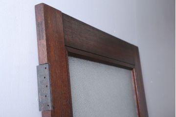 和製アンティーク　ダイヤガラス入り!レトロな木製ドア