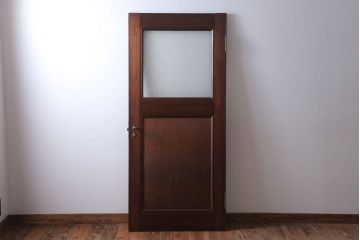 和製アンティーク　ダイヤガラス入り!レトロな木製ドア