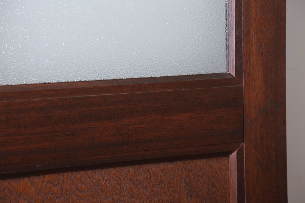 和製アンティーク　ダイヤガラス入り!レトロな木製ドア