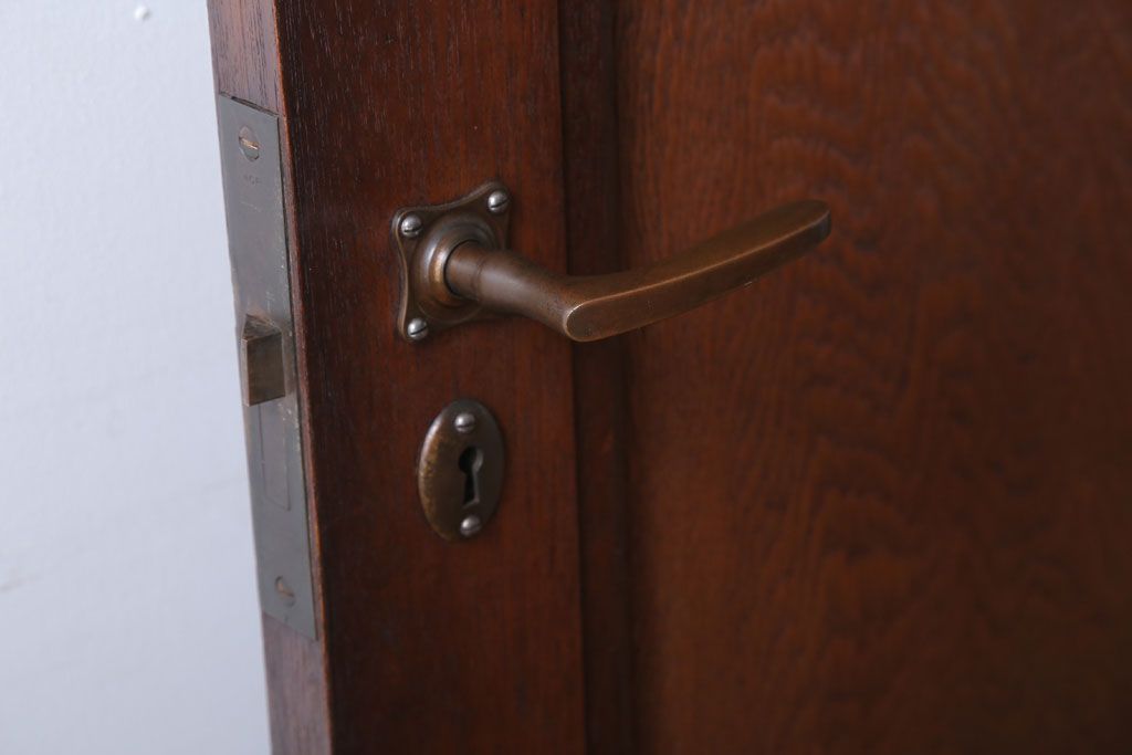 和製アンティーク　ダイヤガラス入り!レトロな木製ドア