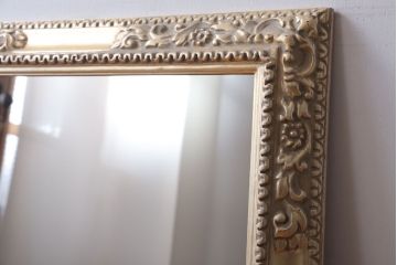 アンティーク雑貨　アンティーク調　上品な額付きミラー