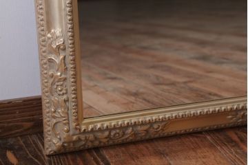 アンティーク雑貨　アンティーク調　上品な額付きミラー