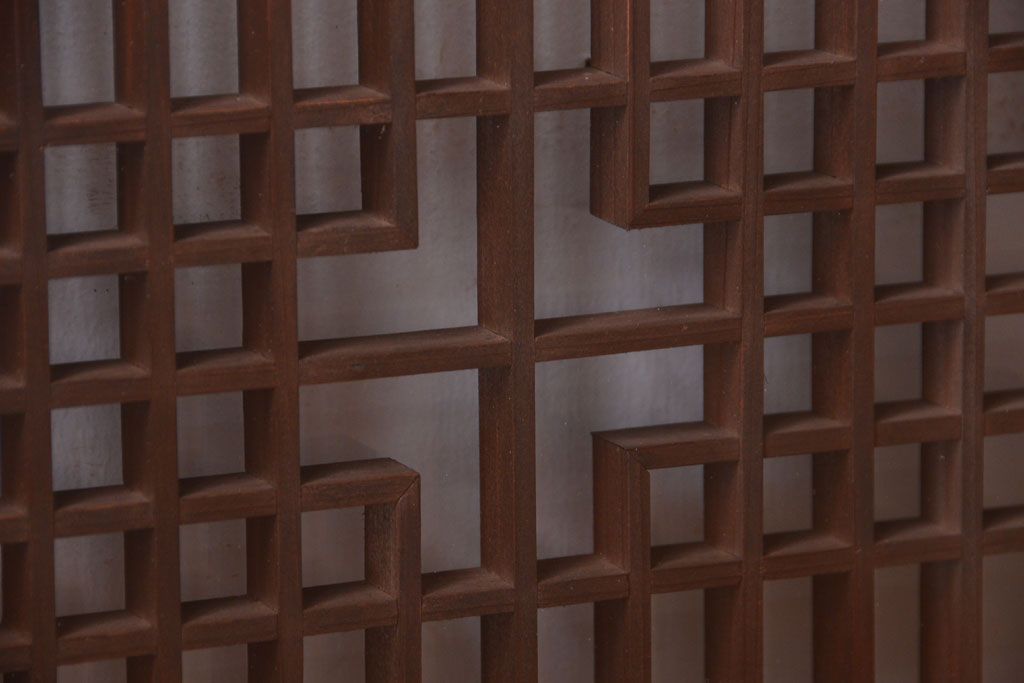 古民具・骨董　古い木製のガラス書院戸2枚セット