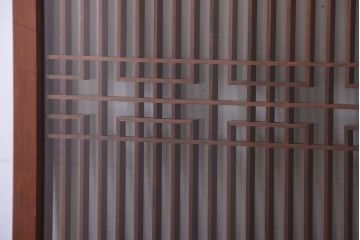 古民具・骨董　古い木製のガラス書院戸2枚セット