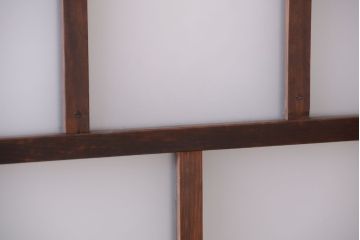 和製アンティーク　古い木のモダンなガラス引き戸4枚セット(窓)