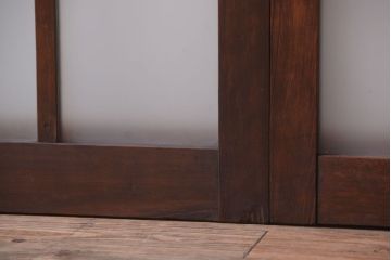 和製アンティーク　古い木のモダンなガラス引き戸4枚セット(窓)