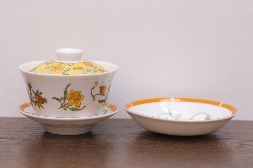 アンティーク雑貨　HERMES(エルメス)　茶碗　小皿セット(カップ)　(R-018623)