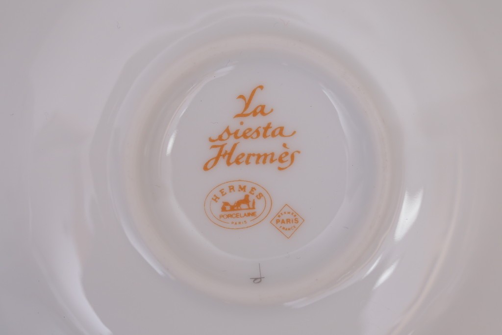 アンティーク雑貨　HERMES(エルメス)　茶碗　小皿セット(カップ)　(R-018623)