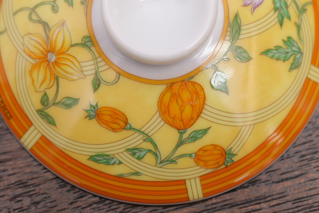 アンティーク雑貨　HERMES(エルメス)　茶碗　小皿セット(カップ)　(R-018623)