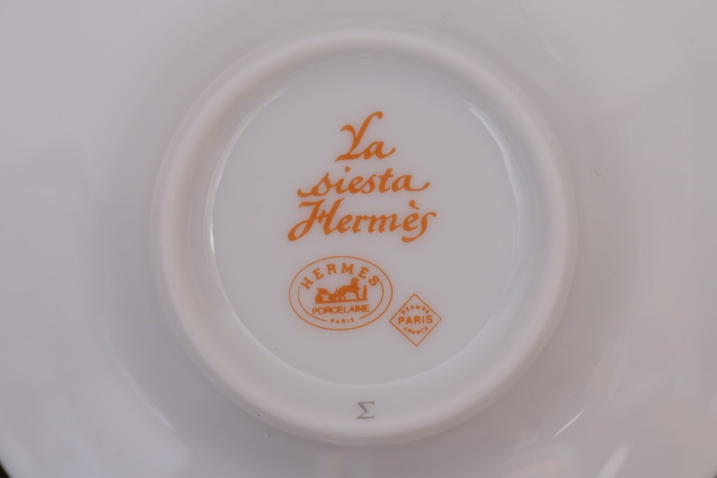 アンティーク雑貨　HERMES(エルメス)　茶碗　小皿セット(カップ)　(R-018623)