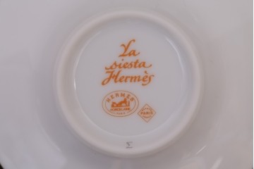 アンティーク雑貨　HERMES(エルメス)　茶碗　小皿セット(カップ)　(R-018623)