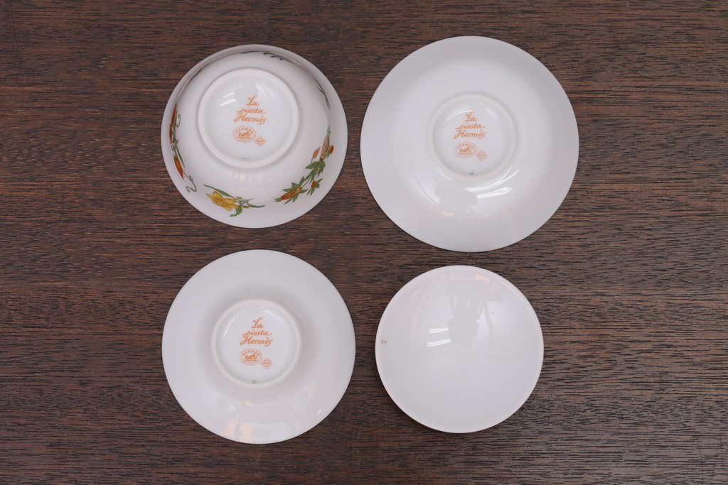 アンティーク雑貨　HERMES(エルメス)　茶碗　小皿セット(カップ)　(R-018623)