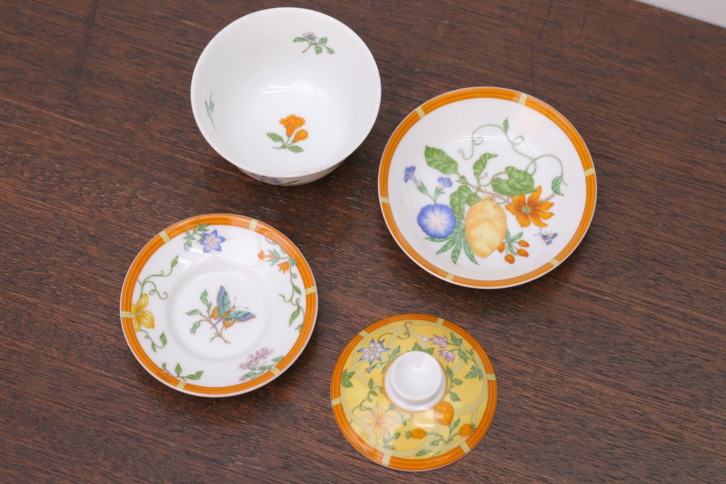 アンティーク雑貨　HERMES(エルメス)　茶碗　小皿セット(カップ)　(R-018623)