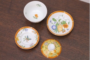 アンティーク雑貨　HERMES(エルメス)　茶碗　小皿セット(カップ)　(R-018623)