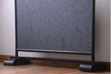 アンティーク雑貨　和製アンティーク　和紙貼り!漆塗りの古い衝立て(パーテーション)