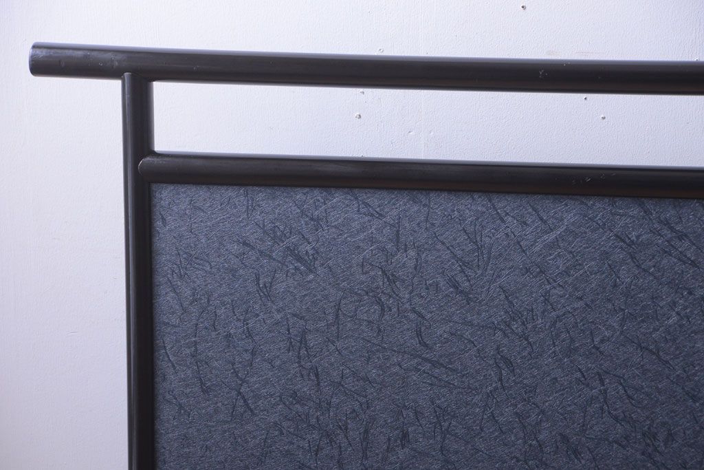 アンティーク雑貨　和製アンティーク　和紙貼り!漆塗りの古い衝立て(パーテーション)