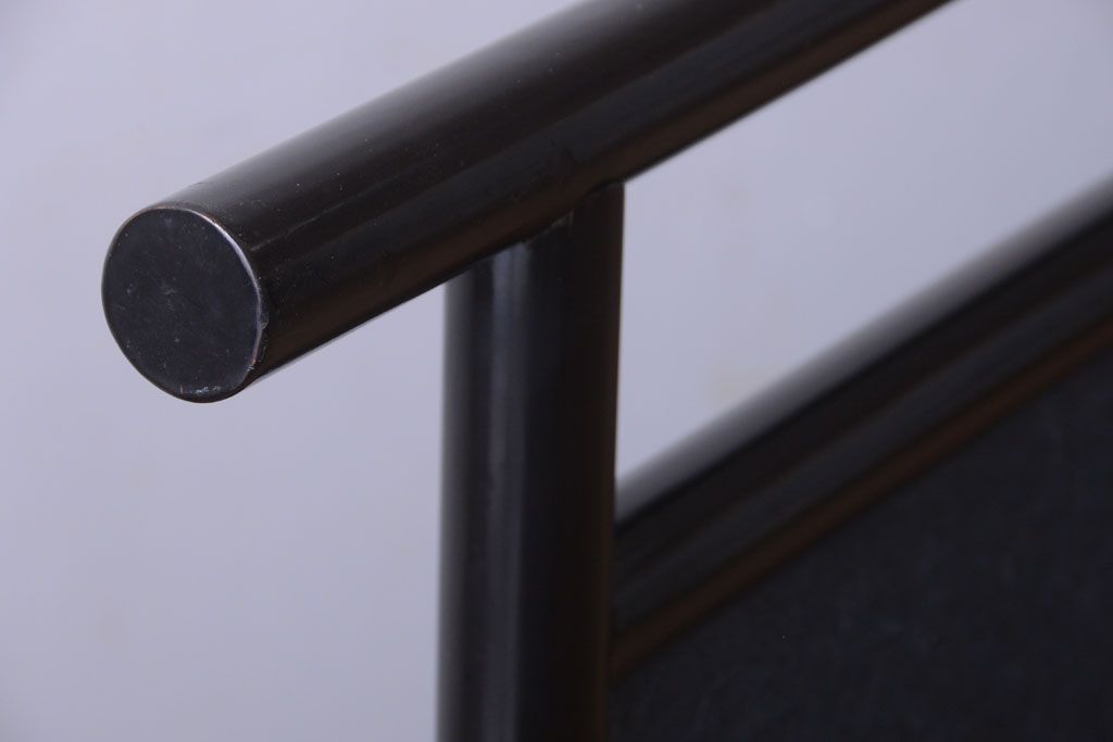 アンティーク雑貨　和製アンティーク　和紙貼り!漆塗りの古い衝立て(パーテーション)