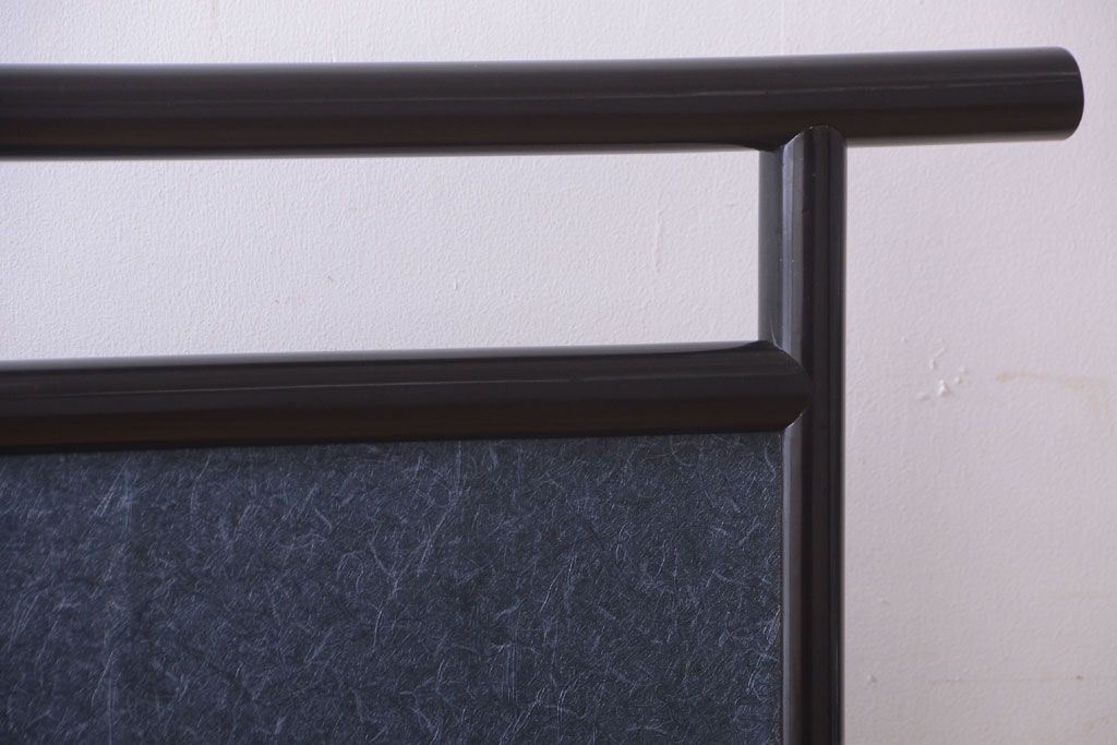 アンティーク雑貨　和製アンティーク　和紙貼り!漆塗りの古い衝立て(パーテーション)