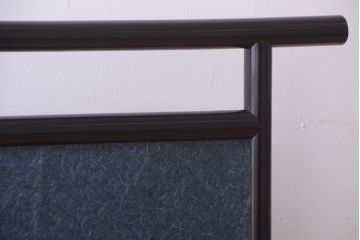 アンティーク雑貨　和製アンティーク　和紙貼り!漆塗りの古い衝立て(パーテーション)