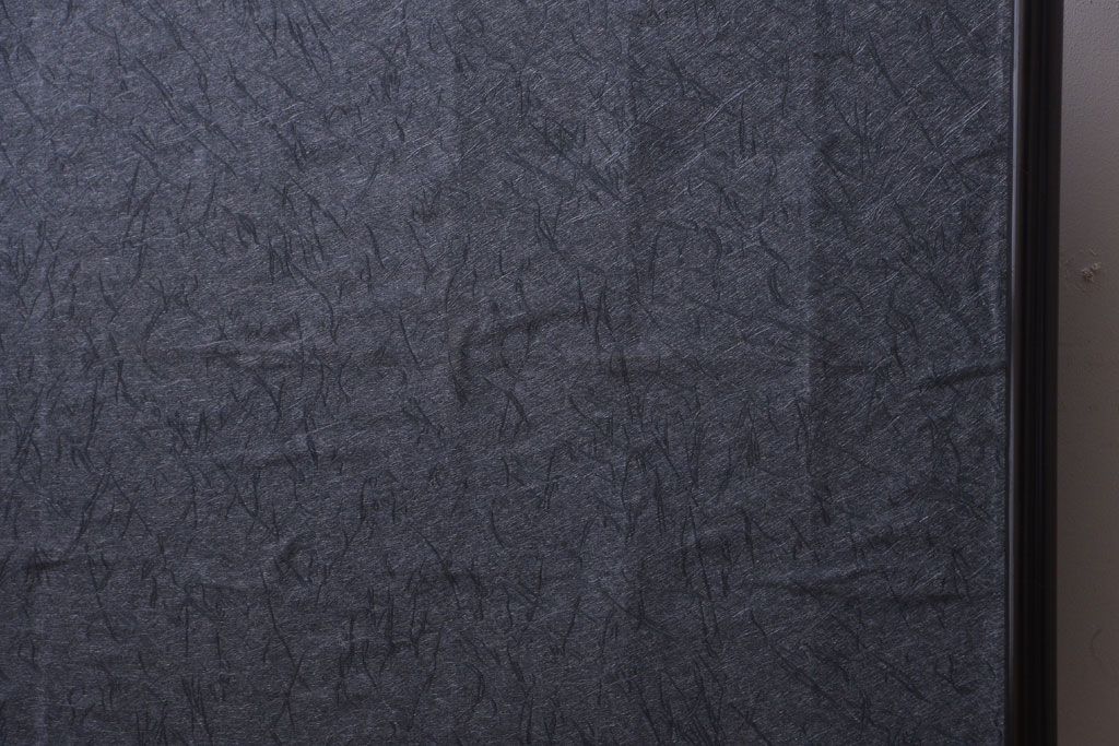 アンティーク雑貨　和製アンティーク　和紙貼り!漆塗りの古い衝立て(パーテーション)