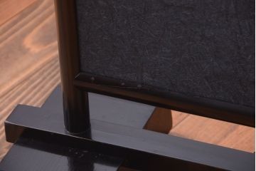 アンティーク雑貨　和製アンティーク　和紙貼り!漆塗りの古い衝立て(パーテーション)