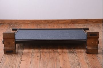 アンティーク雑貨　和製アンティーク　和紙貼り!漆塗りの古い衝立て(パーテーション)