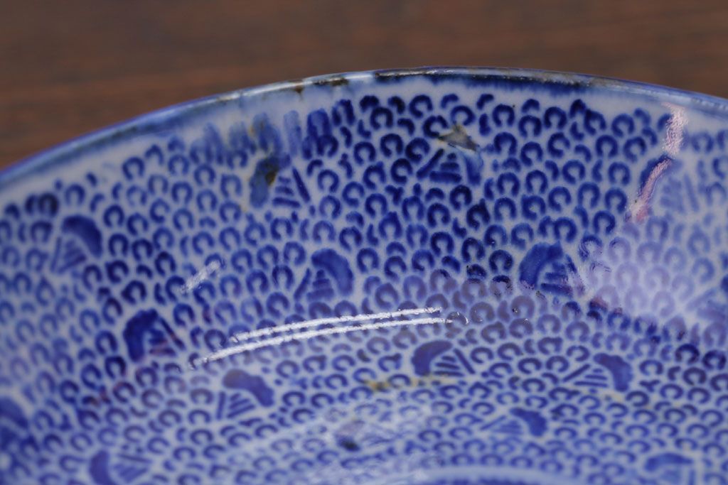 アンティーク雑貨　明治期　微塵唐草なます皿7枚(伊万里)