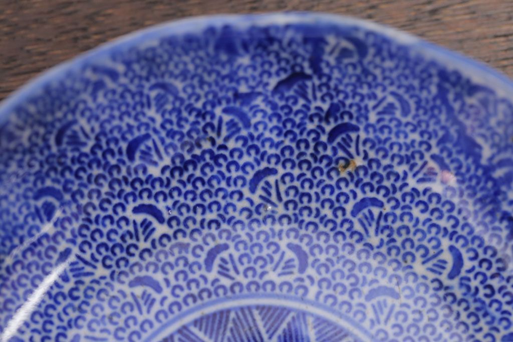 アンティーク雑貨　明治期　微塵唐草なます皿7枚(伊万里)