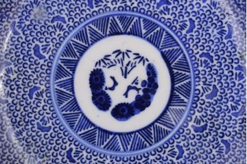 アンティーク雑貨　明治期　微塵唐草なます皿7枚(伊万里)