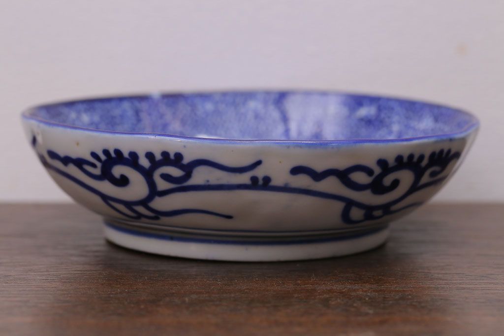 アンティーク雑貨　明治期　微塵唐草なます皿7枚(伊万里)