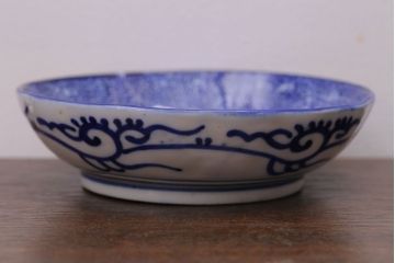 アンティーク雑貨　明治期　微塵唐草なます皿7枚(伊万里)