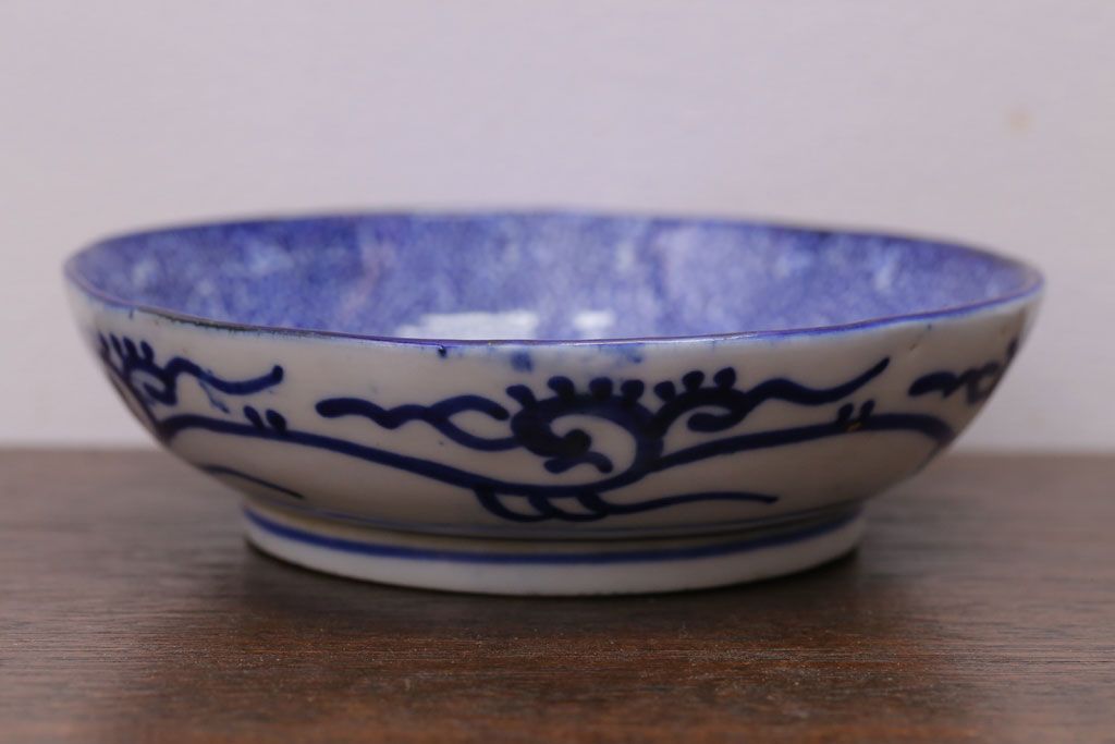 アンティーク雑貨　明治期　微塵唐草なます皿7枚(伊万里)