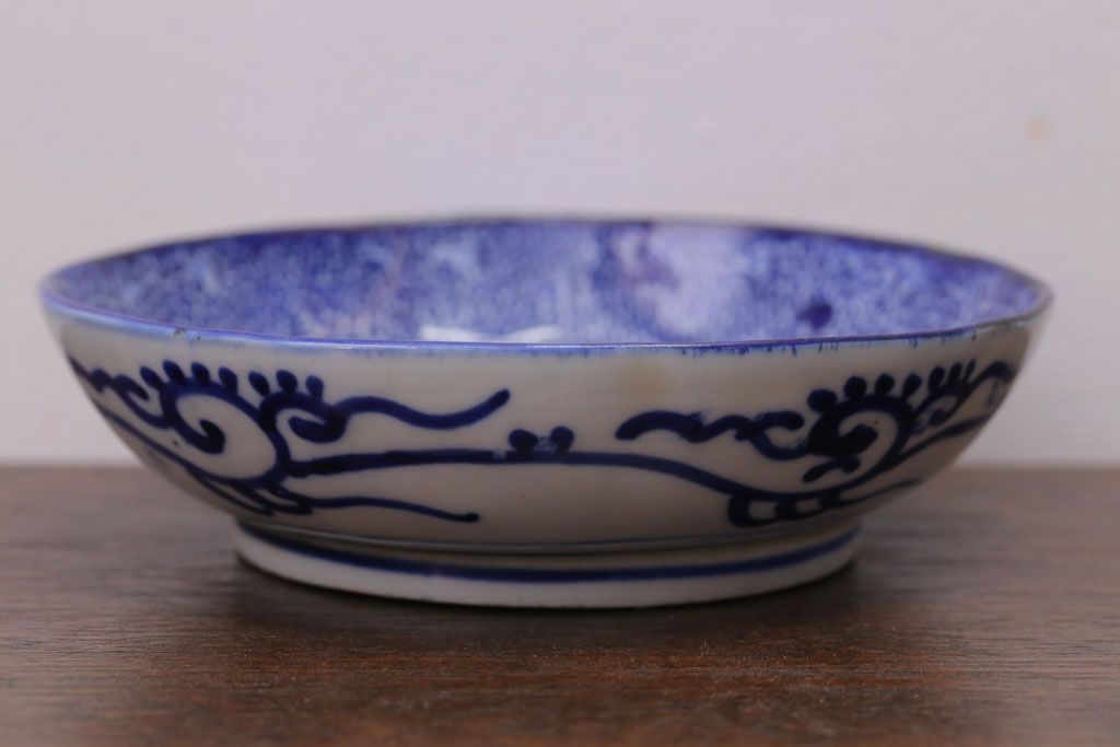 アンティーク雑貨　明治期　微塵唐草なます皿7枚(伊万里)