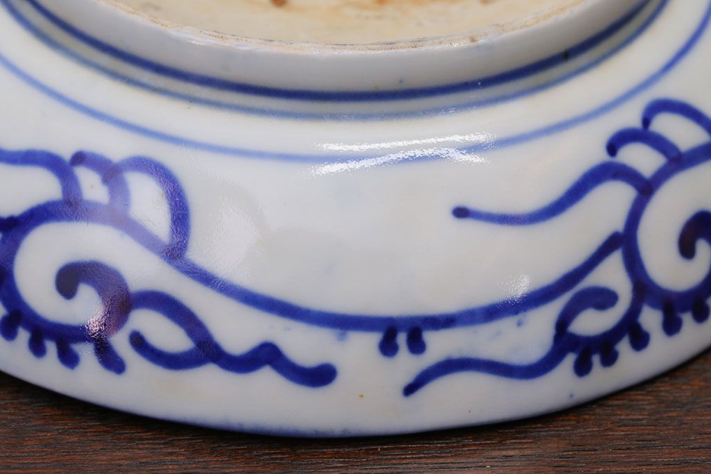 アンティーク雑貨　明治期　微塵唐草なます皿7枚(伊万里)