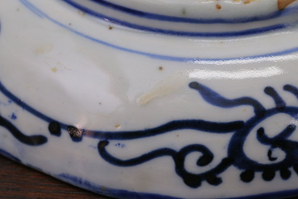 アンティーク雑貨　明治期　微塵唐草なます皿7枚(伊万里)