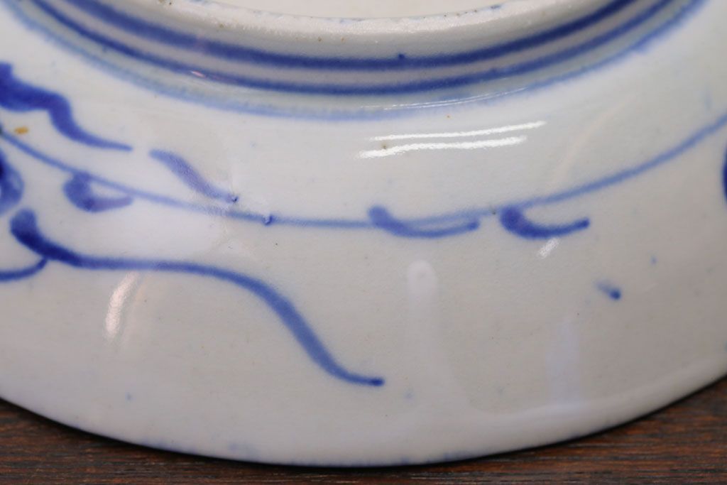 アンティーク雑貨　明治期　微塵唐草なます皿7枚(伊万里)