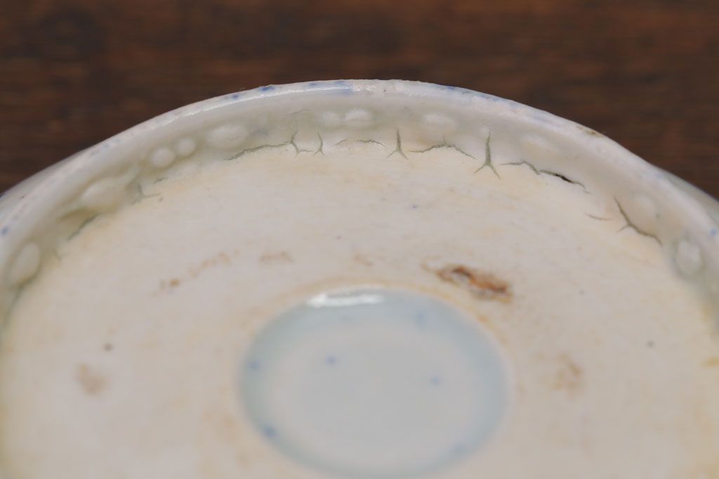 アンティーク雑貨　明治期　微塵唐草なます皿7枚(伊万里)