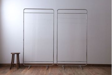 アンティーク雑貨　アンティーク　古い医療用スクリーン2基セット(衝立・パーテーション)